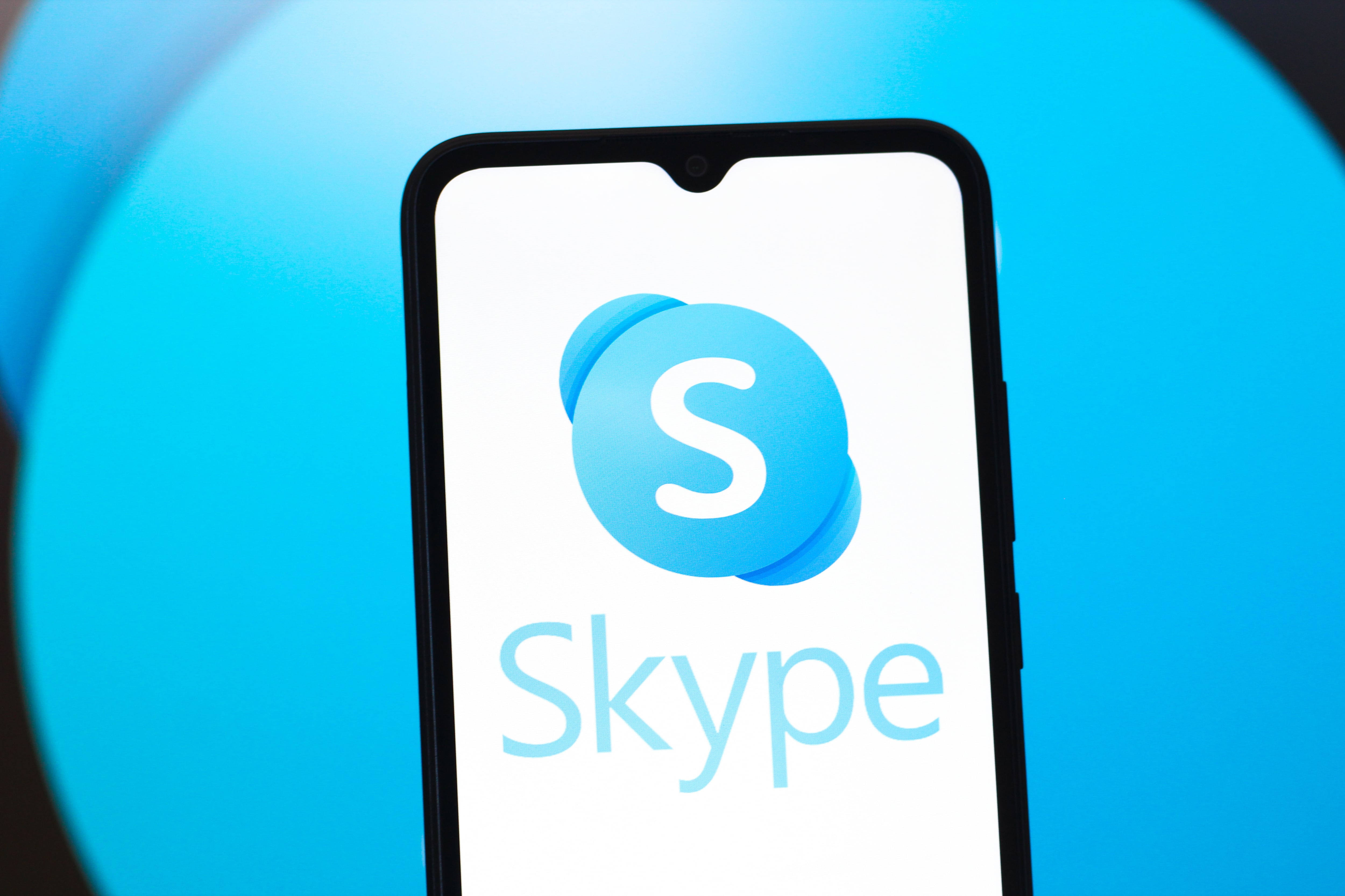 El logo de Skype.