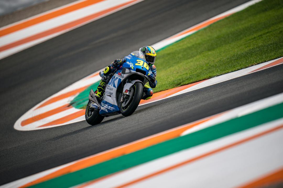 Joan Mir, durante la carrera del GP de Europa. 