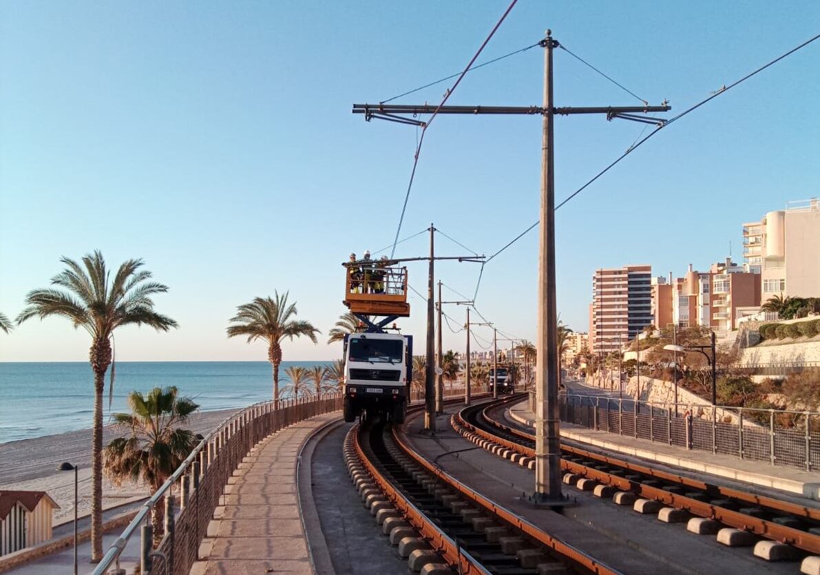 Obras en la línea del TRAM