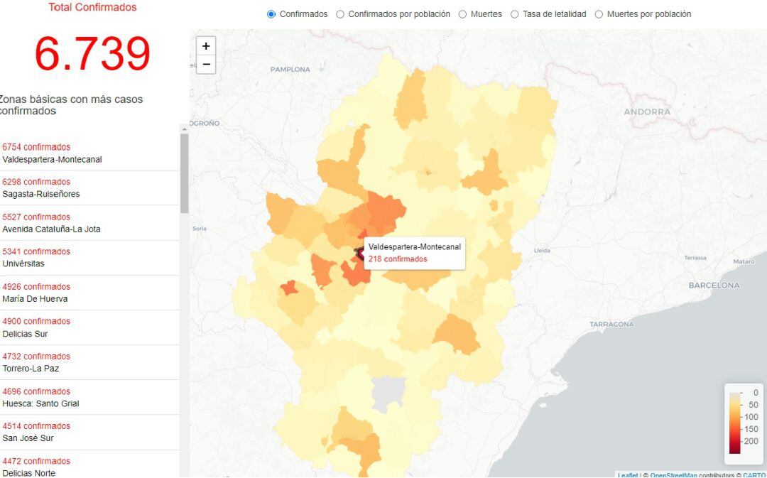 Aragón vuelve a batir datos de contagios de toda la pandemia. 