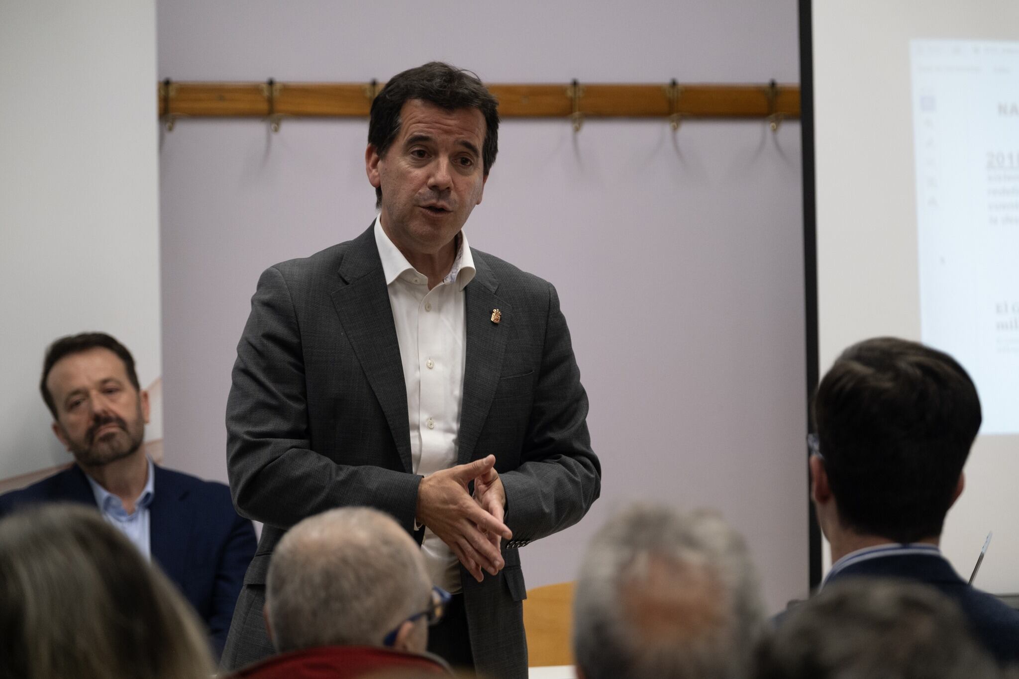 El consejero de Industria y de Transición Ecológica y Digital Empresarial, Mikel Irujo, este martes en Tudela