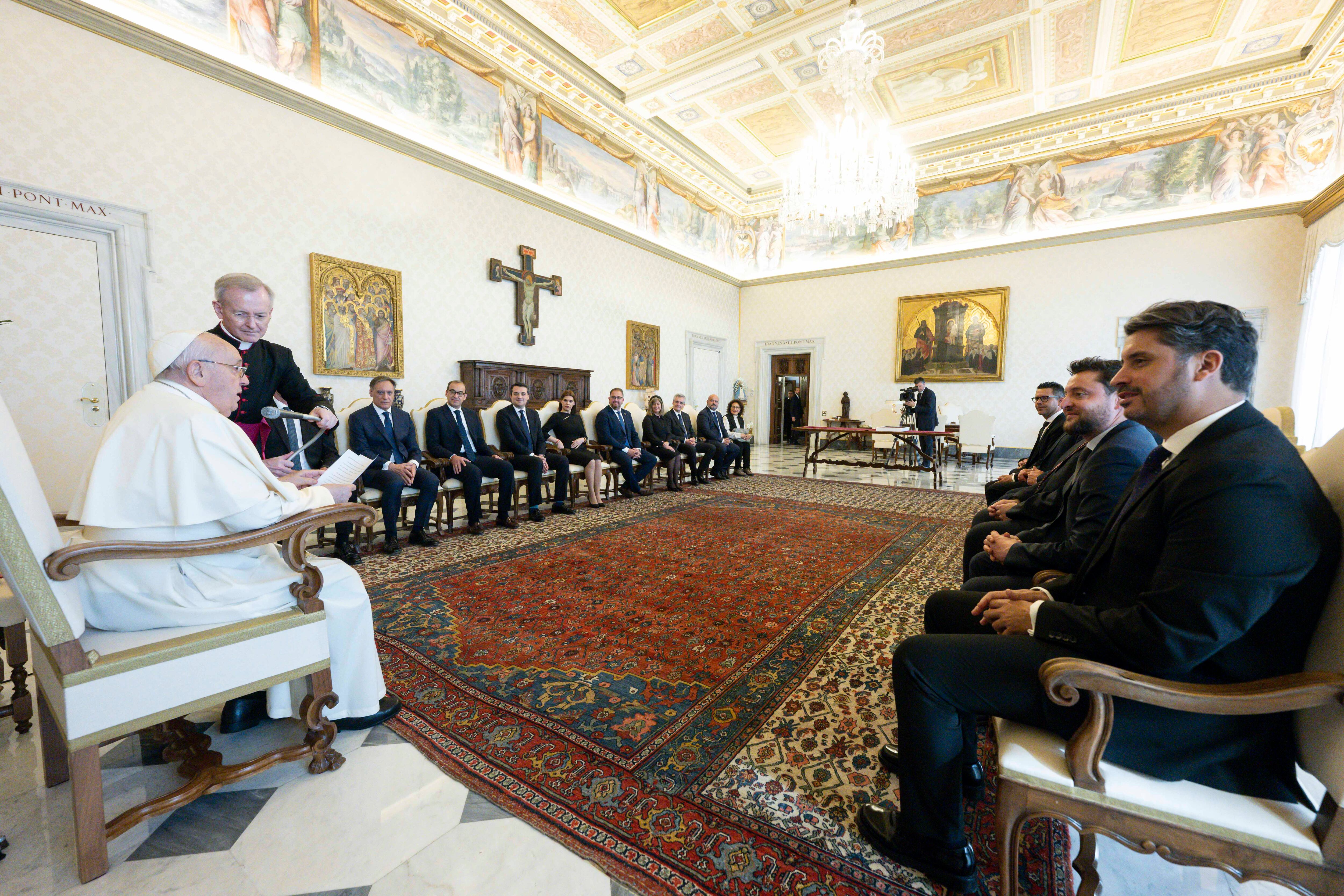 El Papa ha recibido en el Vaticano a los alcaldes y alcaldesas del Grupo de Ciudades Patrimonio de la Humanidad de España