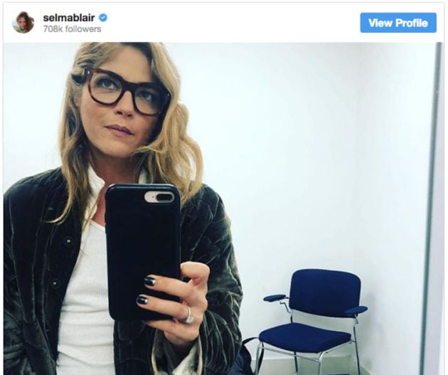 Selma Blair comparte la noticia en Instagram