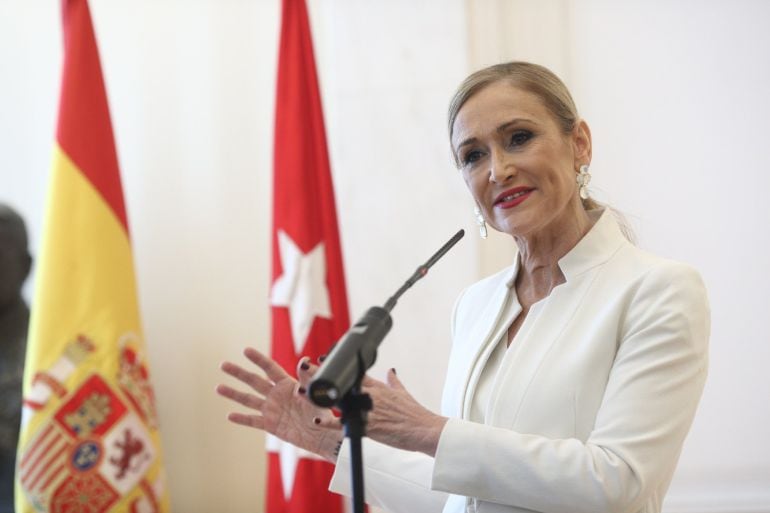 Rueda de prensa de Cristina Cifuentes, en una imagen de archivo