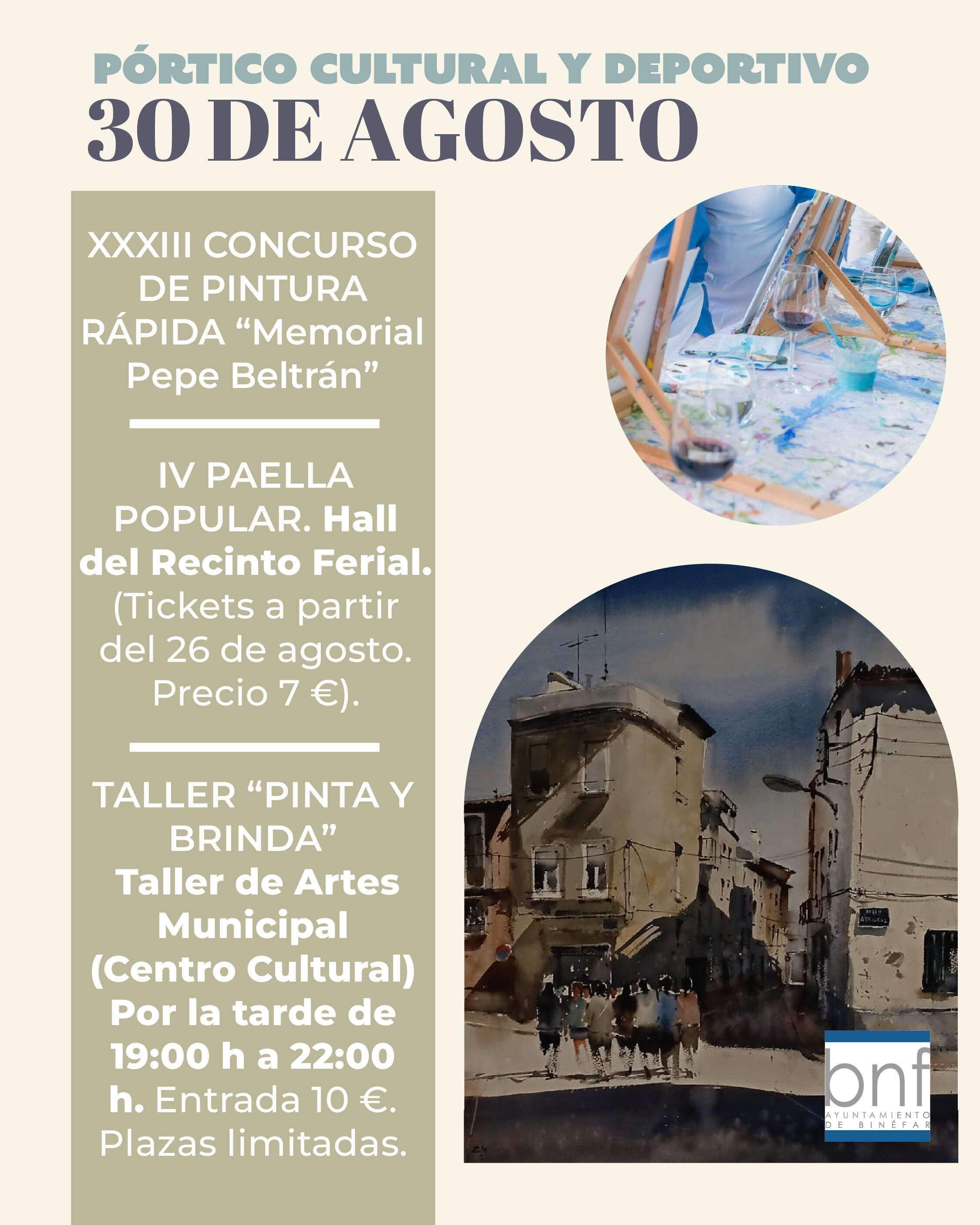 Cartel Pórtico Cultural Binéfar 2025.