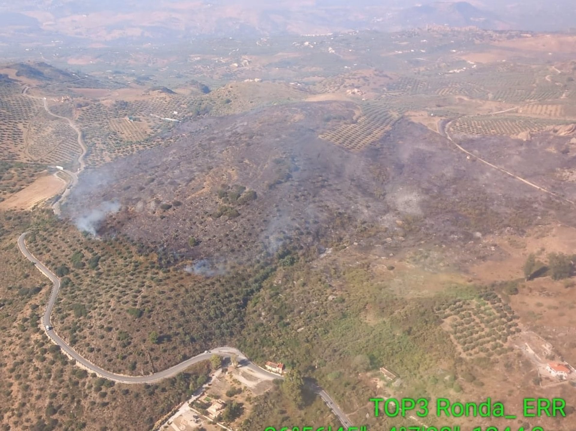 Incendio en Alcaucín