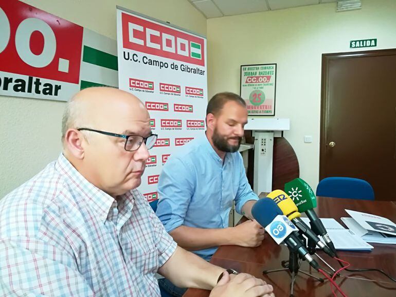 Miguel Alberto Díaz y Cristian Castaño, de CCOO.