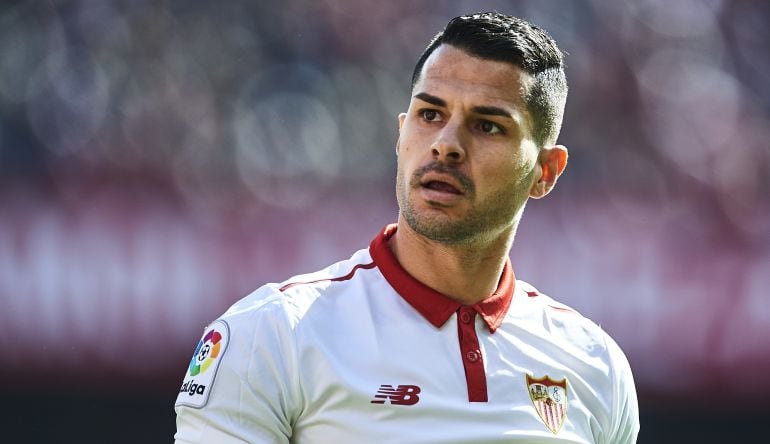 Vitolo, durante un encuentro del Sevilla