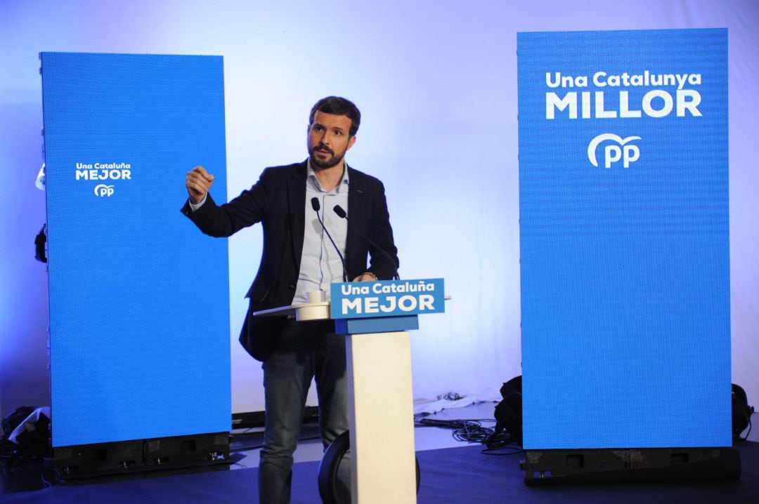 El presidente del Partido Popular, Pablo Casado