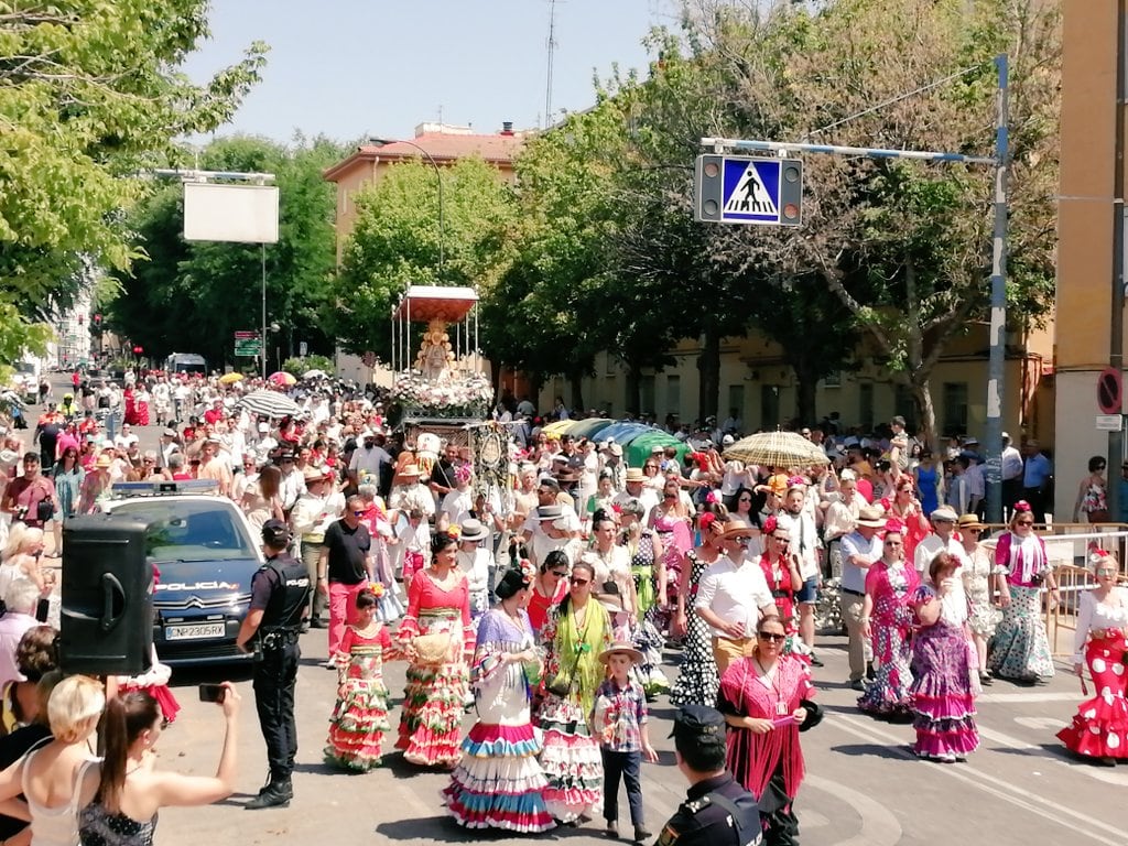 La romería saliendo de las calles de Getafe