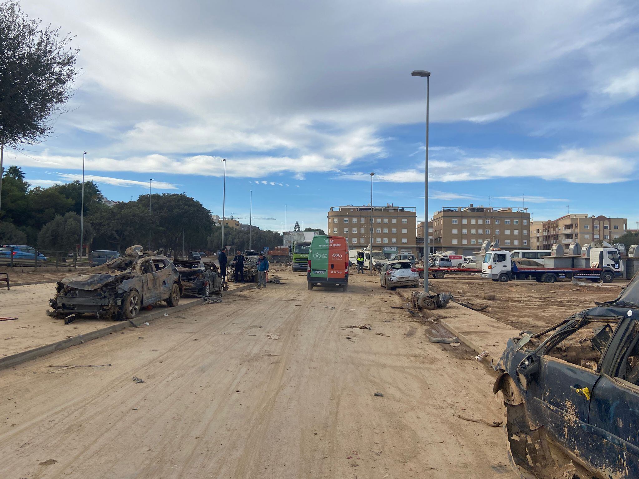 La furgoneta de la Fundación en las zonas afectadas por la DANA en 2024