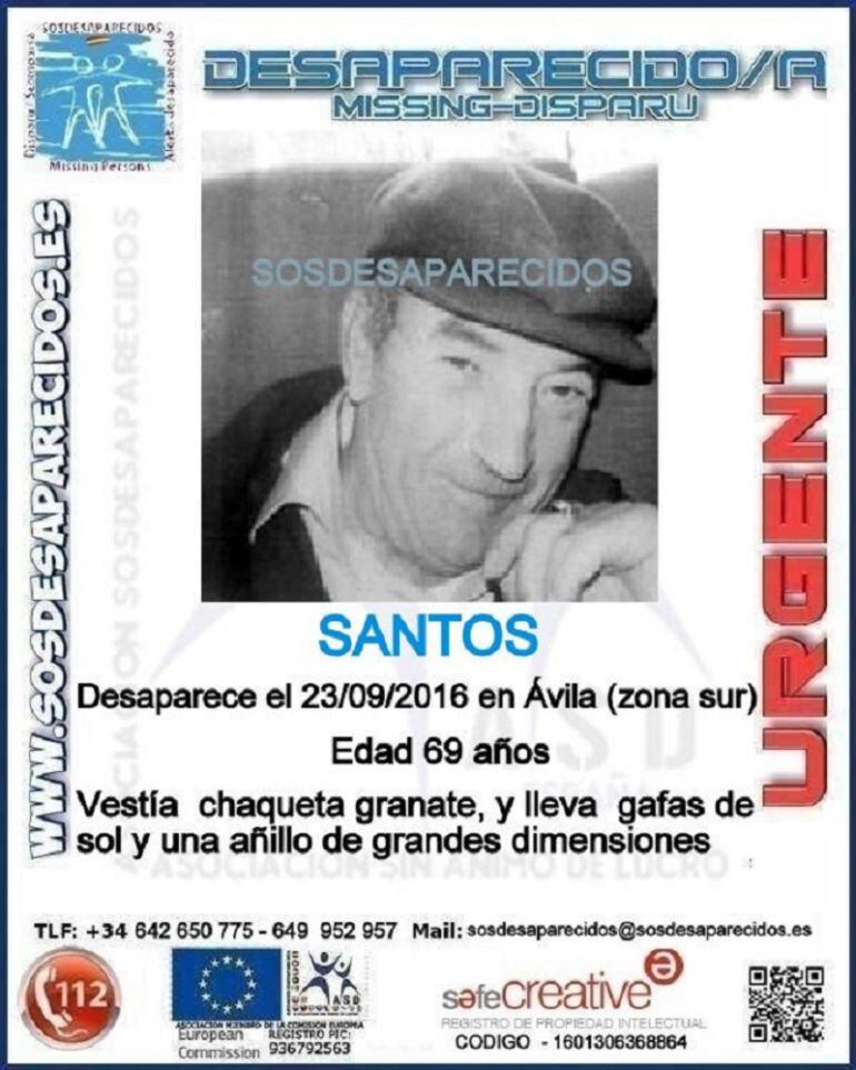 Nadie conoce el paradero de Santos, desde el pasado viernes