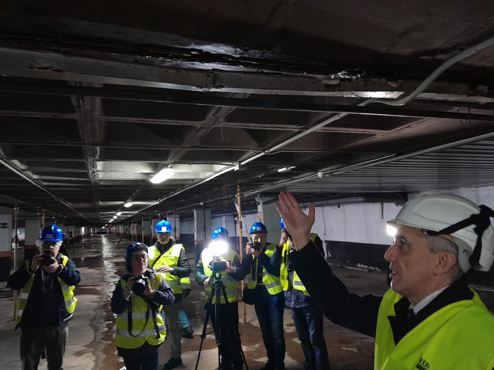 Miguel Ángel Ruíz en las obras del parking de Puertollano