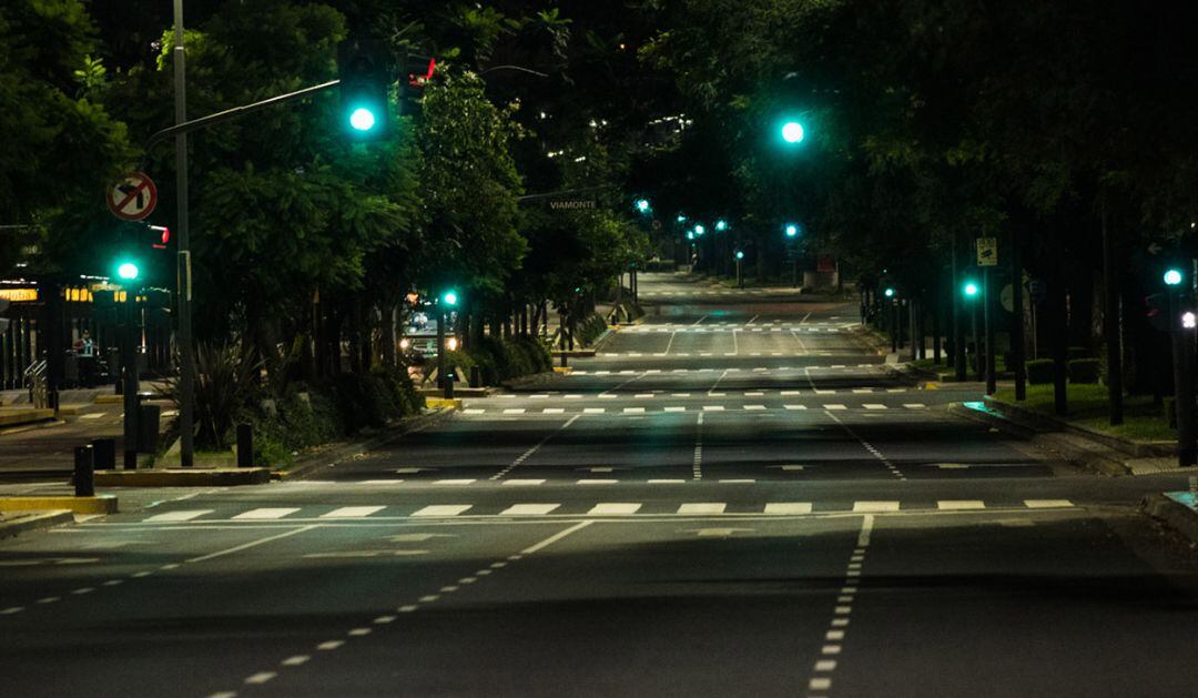 Calles vacías ante el toque de queda