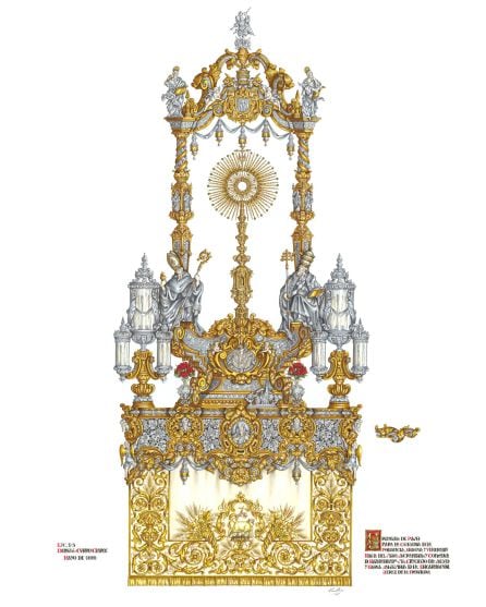 Proyecto del nuevvo paso de la Custodia del Santísimo del Corpus de Minerva