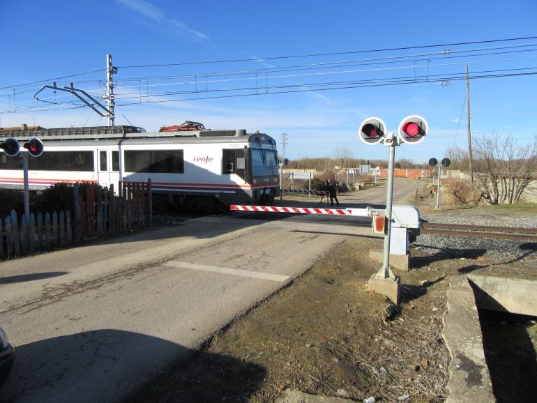 Paso a nivel de Monzón de Campos (Palencia)