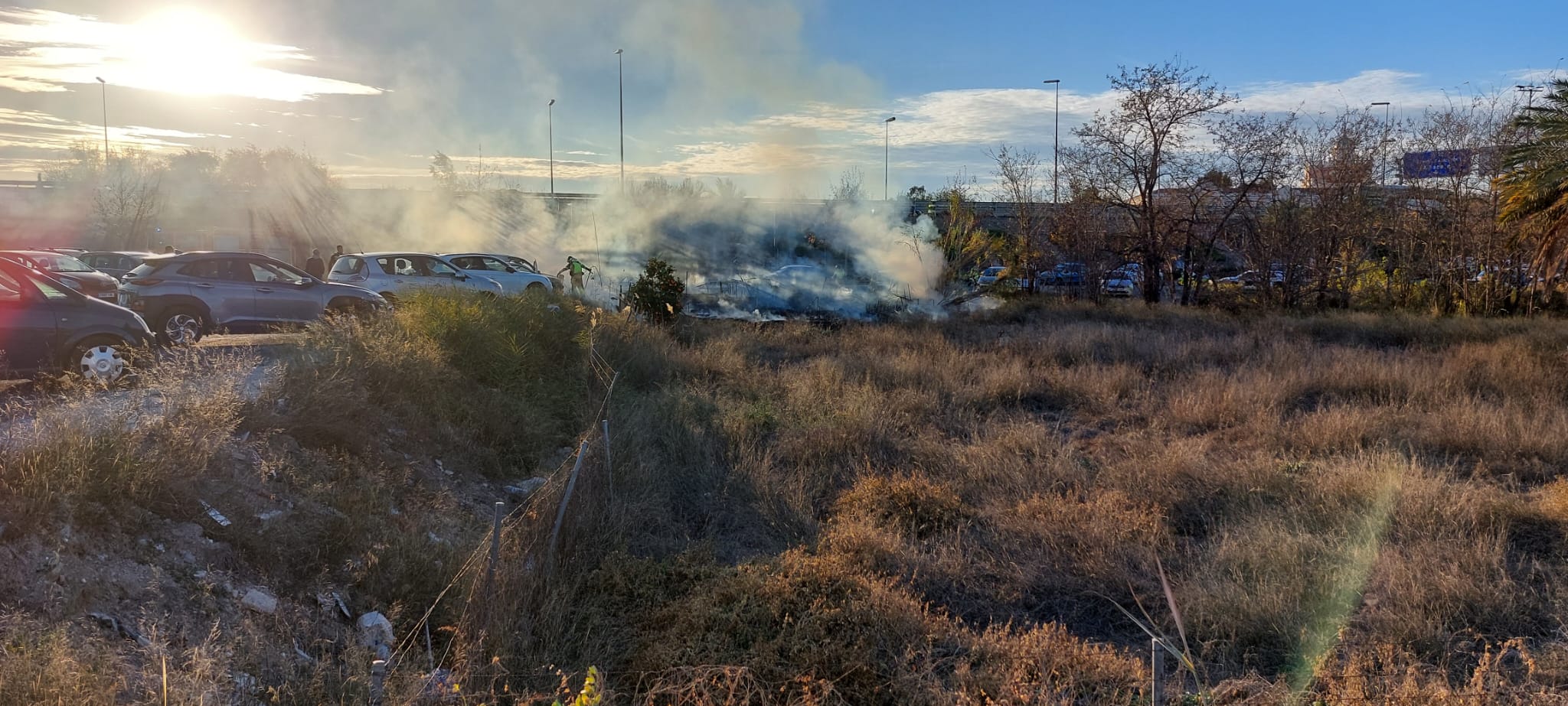 En poco más de quince días ya son cuatro los incendios que se han producido en la zona del Malecón (Murcia). Foto: AAVV del Malecón
