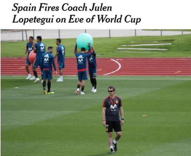 Lopetegui, en la portada de New York Times