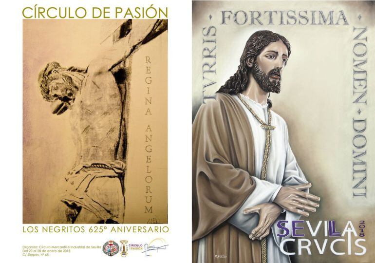 Carteles de Los Negritos -a la izquierda- y Torreblanca