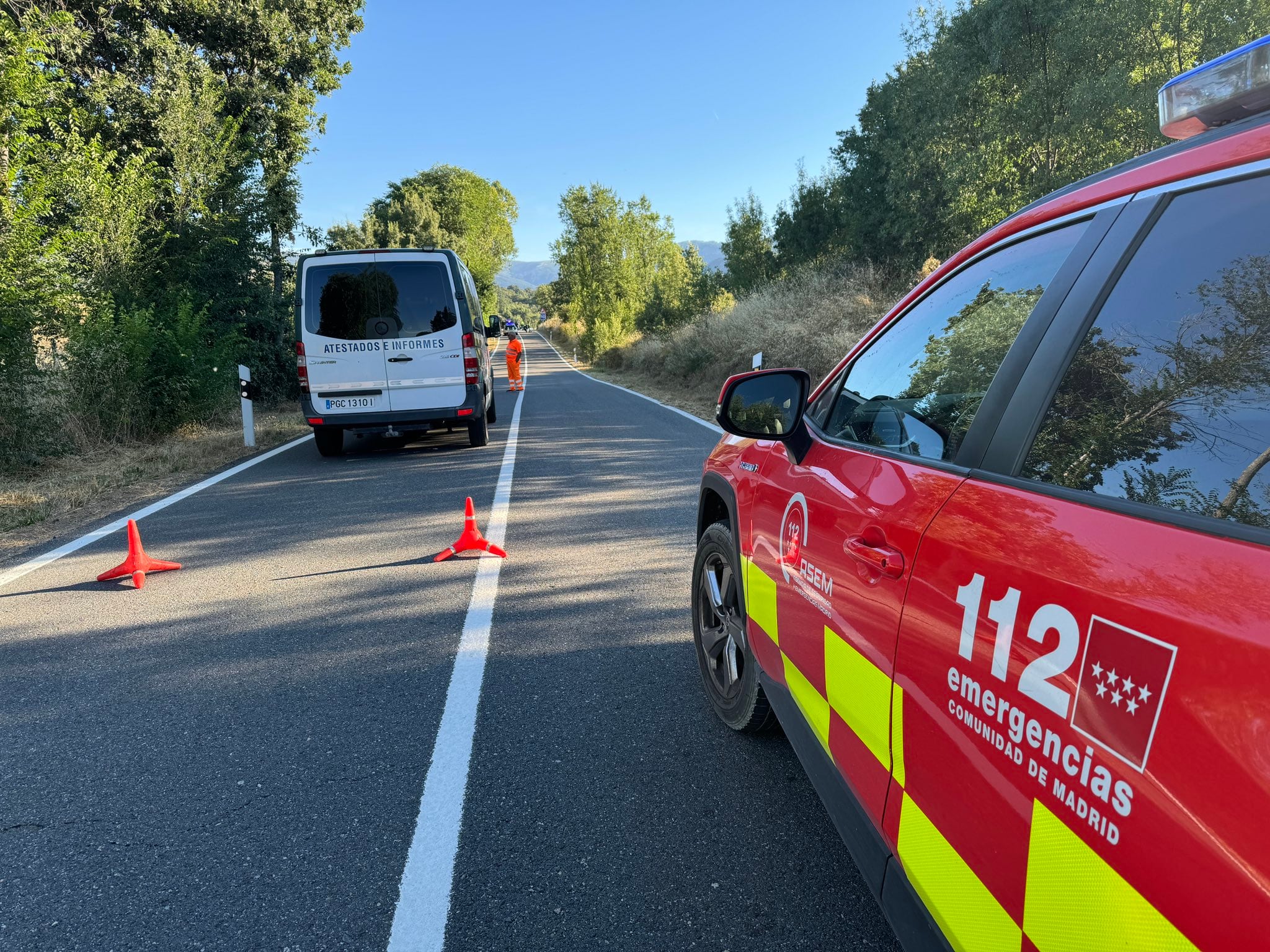 Muere un hombre atropellado mientras empujaba un carro por la carretera en Montejo de la Sierra