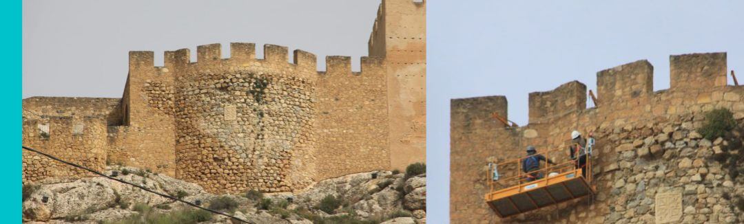 Tratamiento contra las humedades del castillo de Sax 