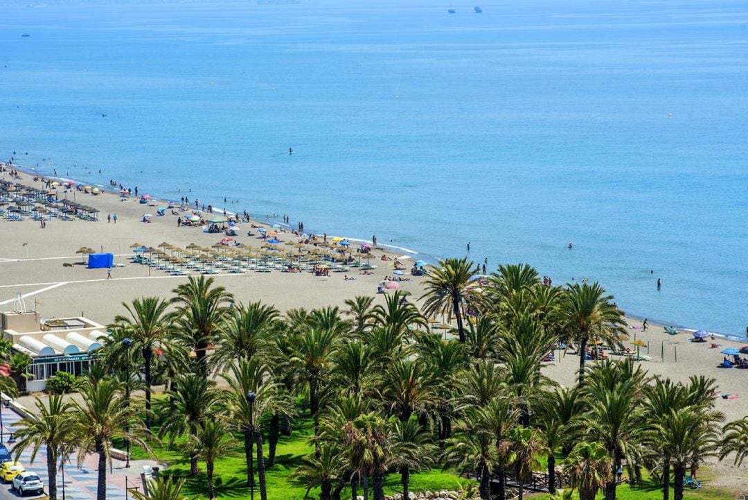 Playa de Los Álamos en Torremolinos (Málaga)