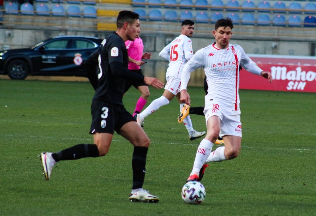 Ciampichetti, el día de su estreno contra el Granada CF