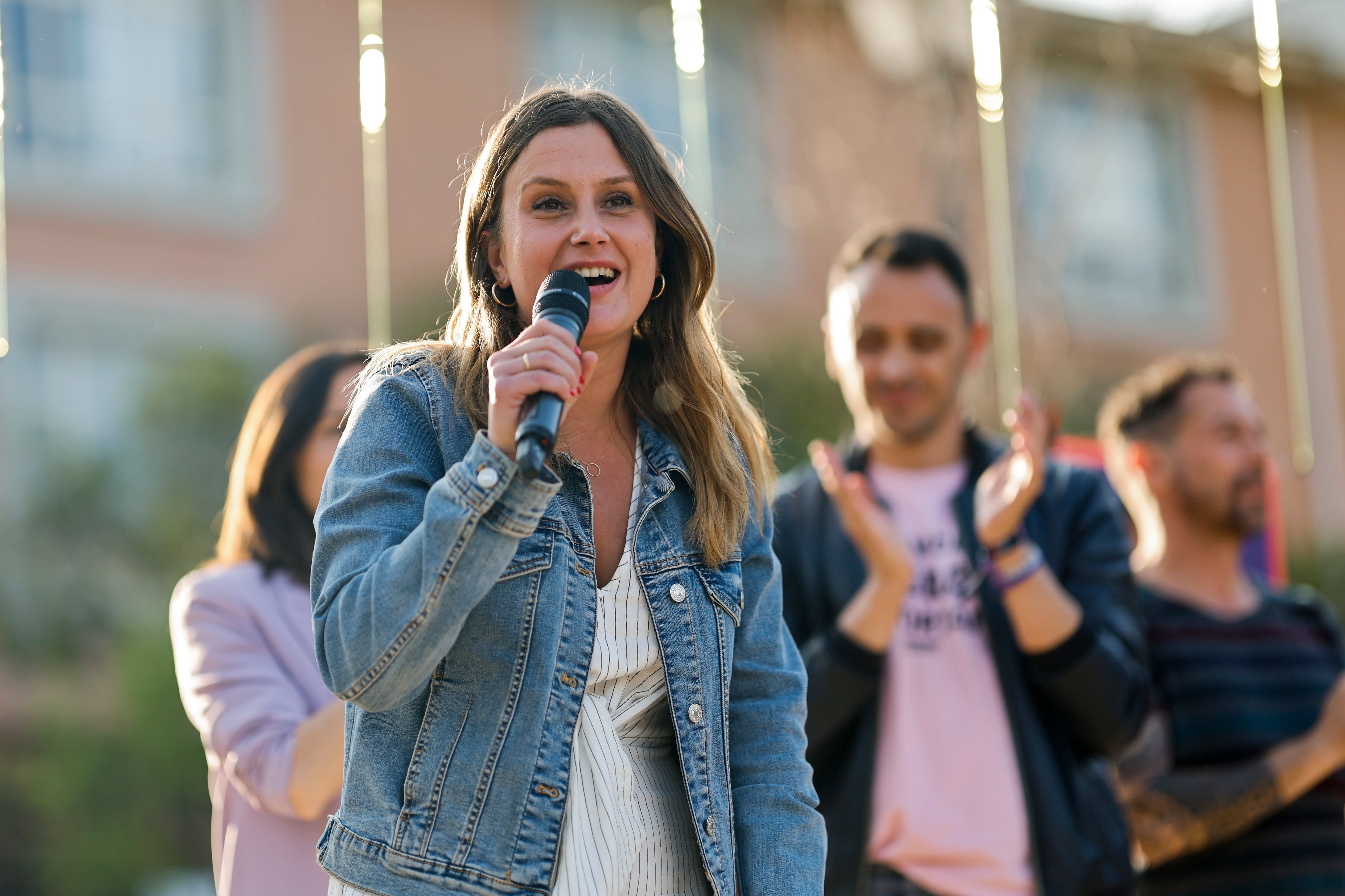 La candidata de Unidas Podemos a la Presidencia de la Comunidad de Madrid, Alejandra Jacinto.