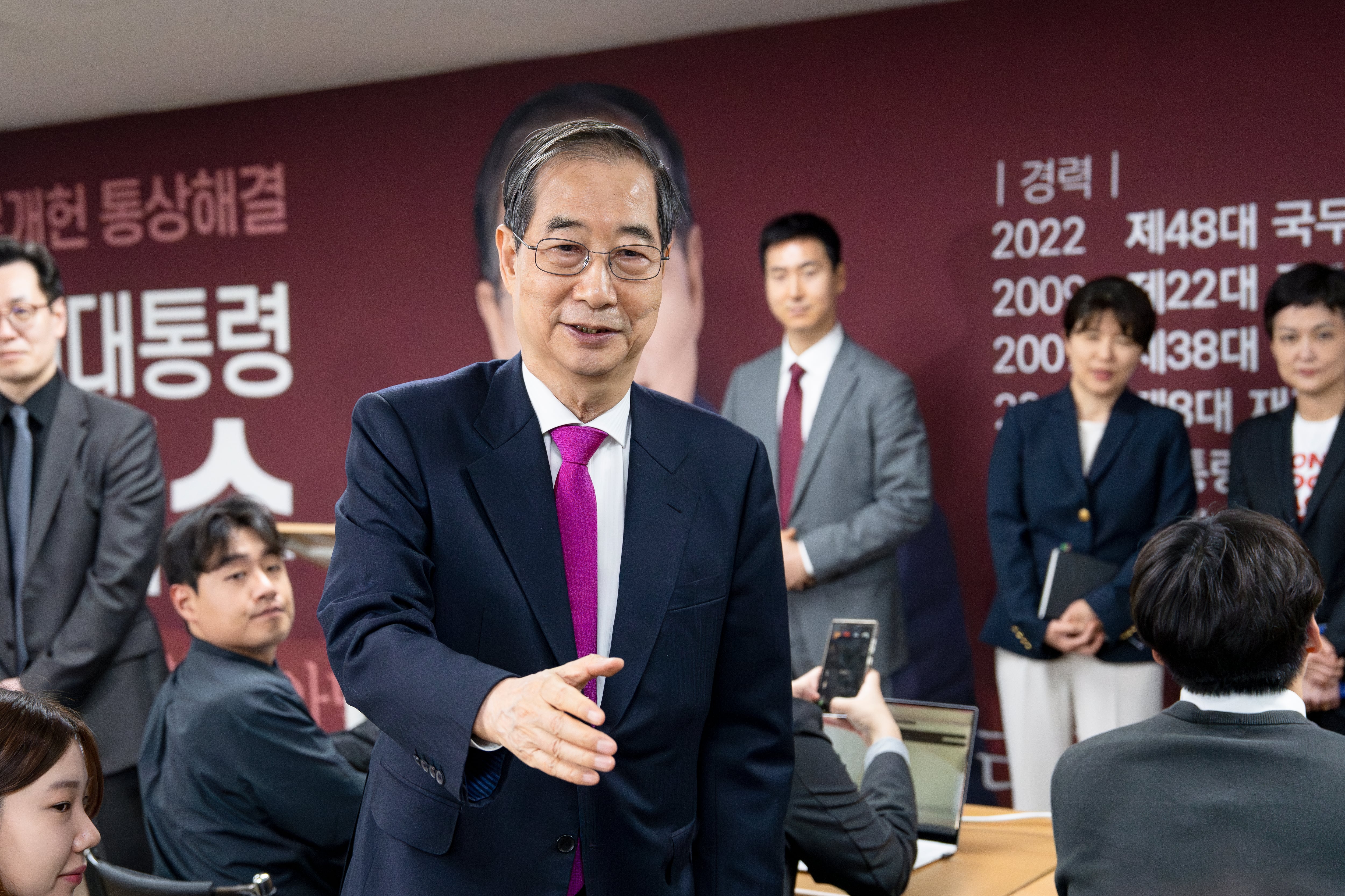 Han Duck Soo en Yeouido, Seúl, Corea del Sur, el 11 de mayo de 2025. Chris Jung/NurPhoto.