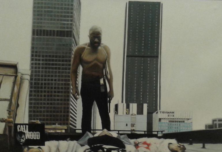 Óleo de la serie 'Blaxploitation', de Edgar A. Jiménez.