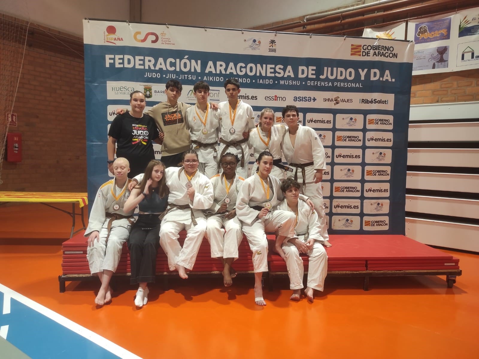 Equipo Cadete del Club Judo Binéfar