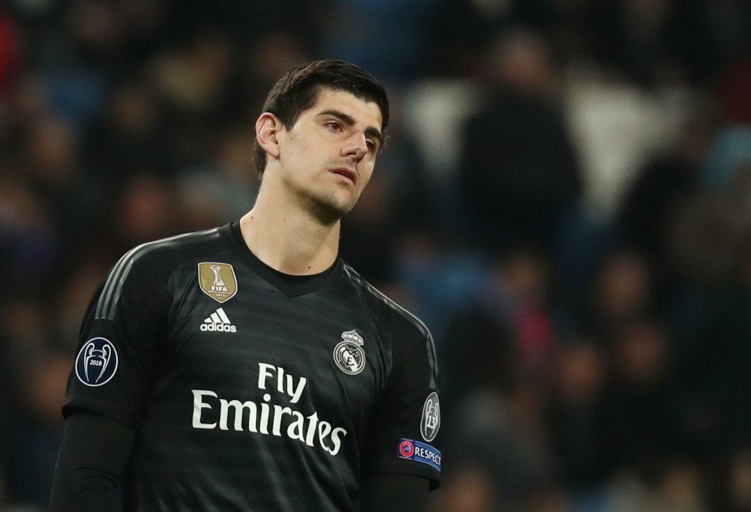 Courtois, durante un partido