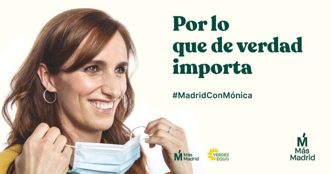 Cartel de Más Madrid para las Elecciones Autonómicas del 4 de mayo