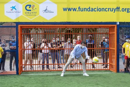 Iker Casillas también se probó un rato en la portería