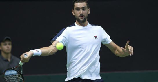 Cilic golpea una derecha