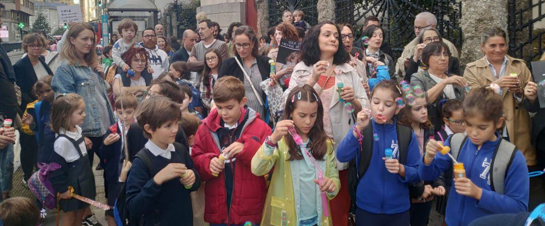 Movilización de la comunidad escolar de Labaca