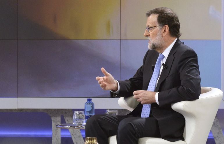 Mariano Rajoy, durante su entrevista en Telecinco