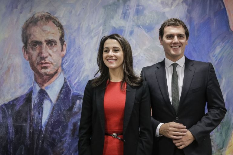 Albert Rivera, líder de Ciudadanos, junto a Inés Arrimadas