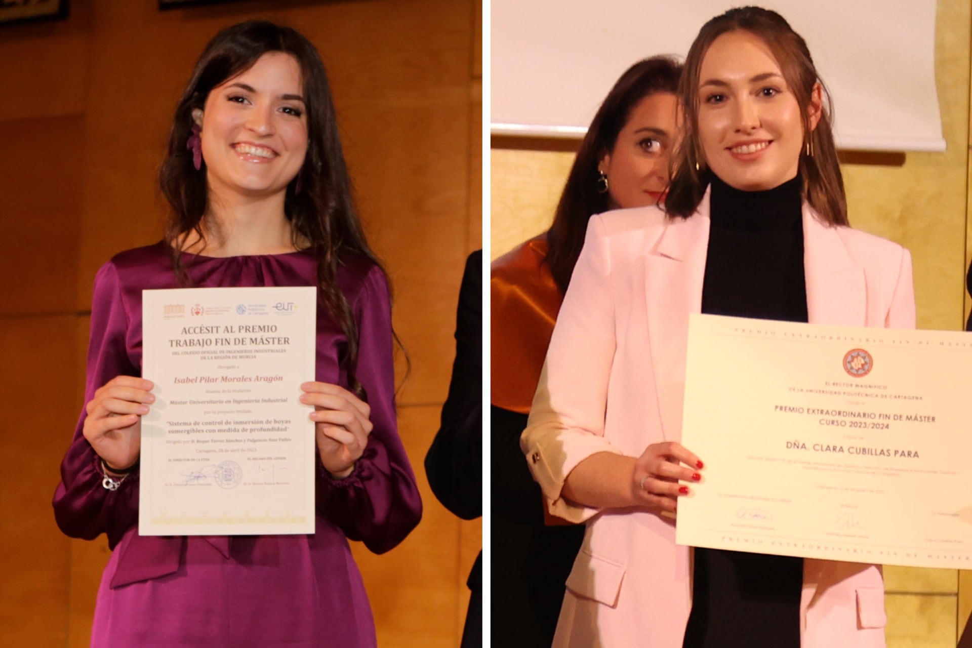 Premiadas dos doctorandas de la UPCT por sus investigaciones sobre eco-innovaciones y monitorización medioambiental