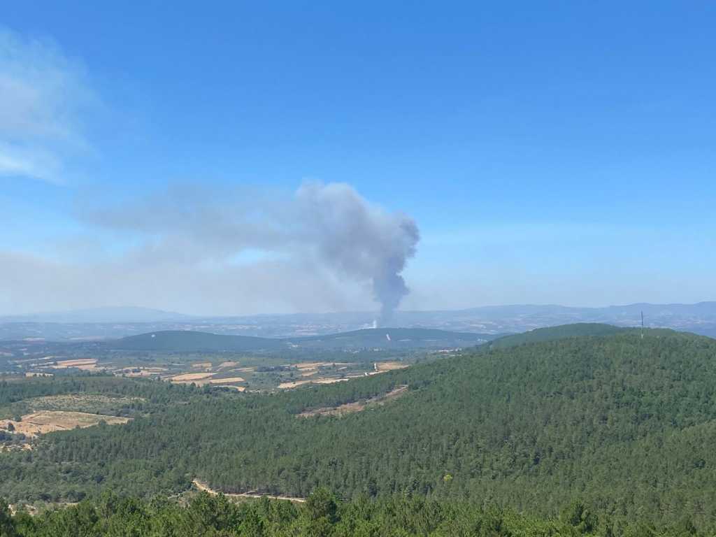 Incendio en Vimioso, próximo a Trabazos. Foto @INFOCYL