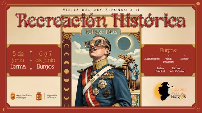 Recreación histórica de la visita de Alfonso XIII a Burgos y del Eclipse de 1905