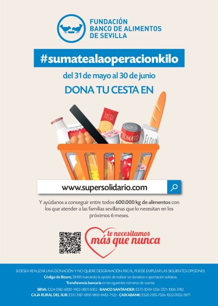 Cartel de la Operación Kilo de Primavera del Banco de Alimentos de Sevilla