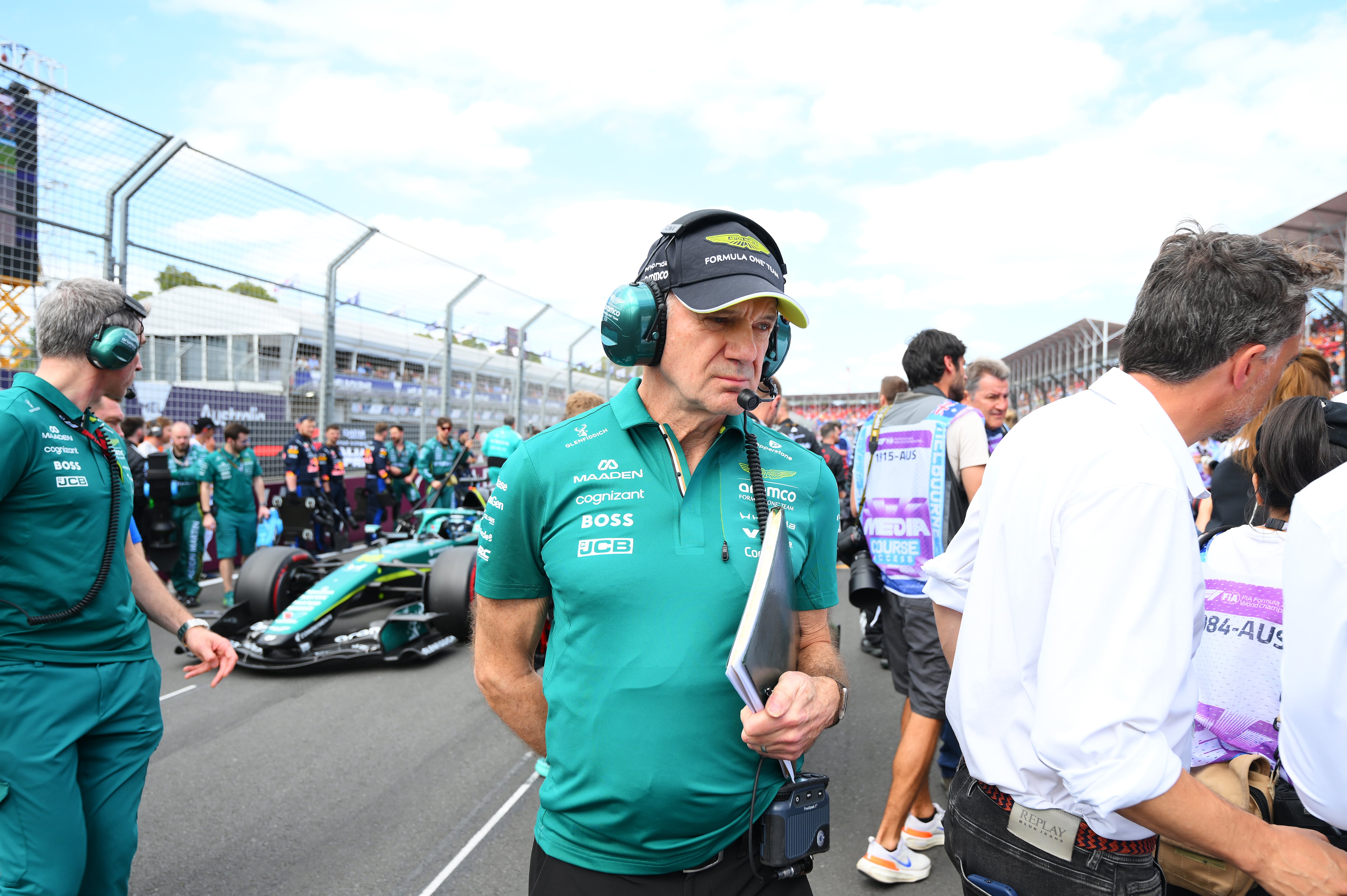 Adrian Newey, en el 'pit lane' del GP de Australia