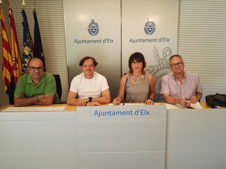 Los cuatro concejales que han comparecido tras la junta de gobierno