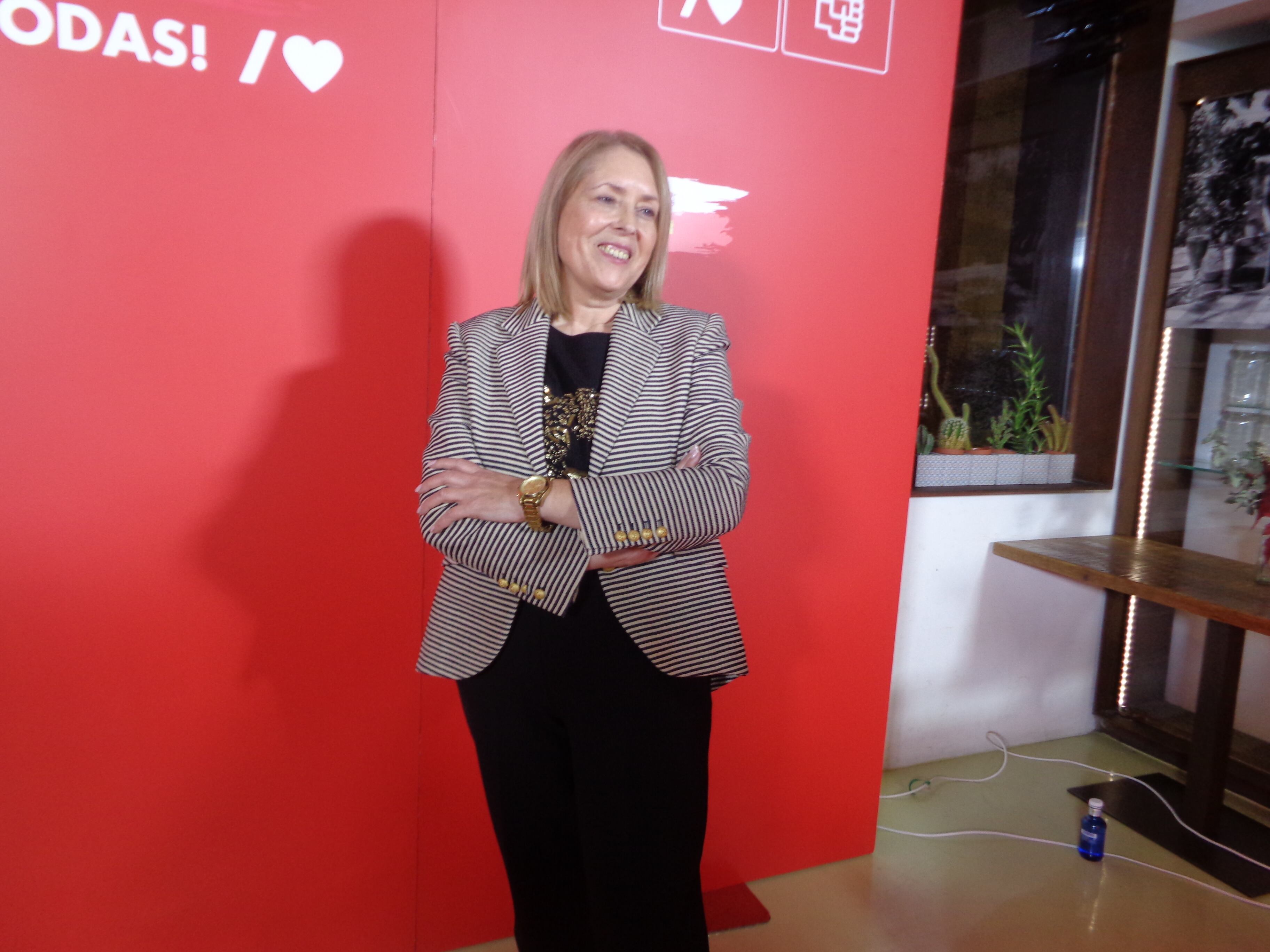 Imagen de archivo de Amparo Simón en la presentación de la candidatura socialista de las últimas elecciones municipales