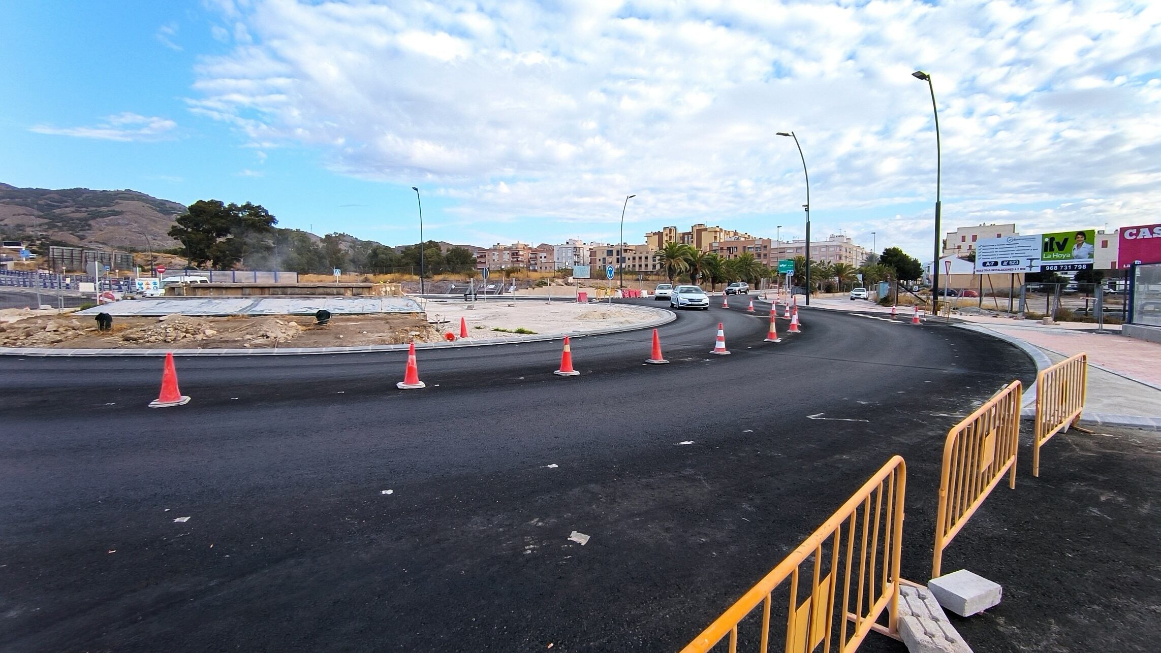 Obras en la rotonda de San Antonio en Lorca