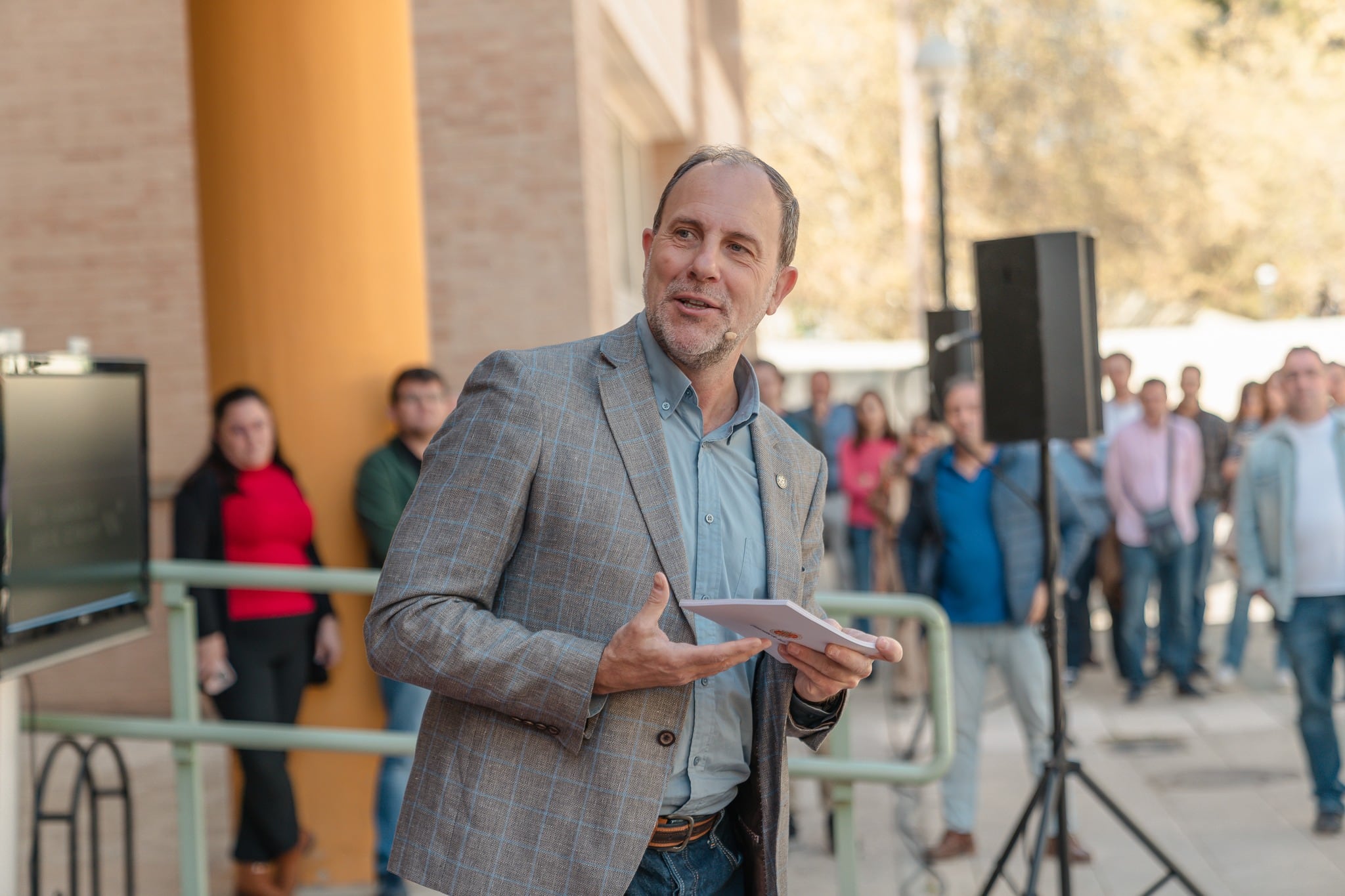 Nicolás Ruiz, nuevo rector de la UJA, durante la presentación de su precandidatura.