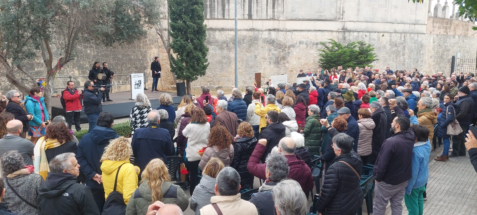 Imagen del homenaje de este domingo por el Día del Recuerdo a las Víctimas de la Guerra Civil y del franquismo.