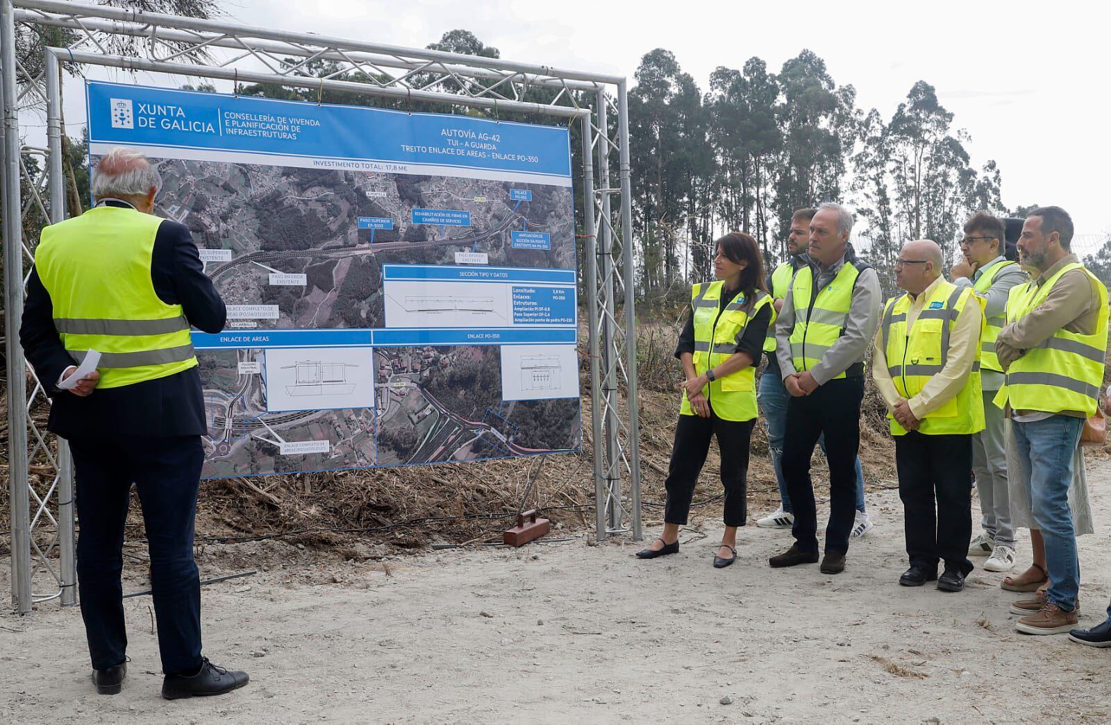 Presentación de un nuevo tramo de obras de la VAP Tui - A Guarda en la parroquia tudense de Areas