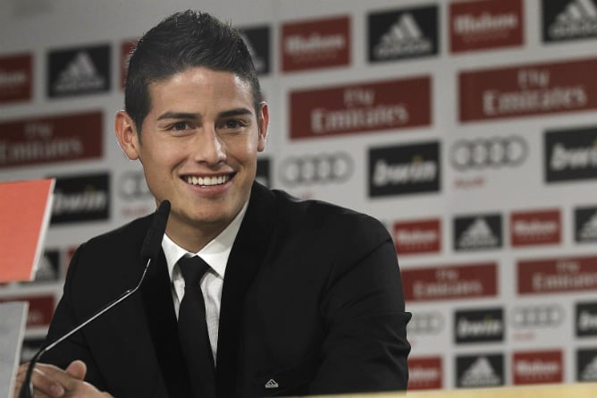 James Rodríguez, en rueda de prensa